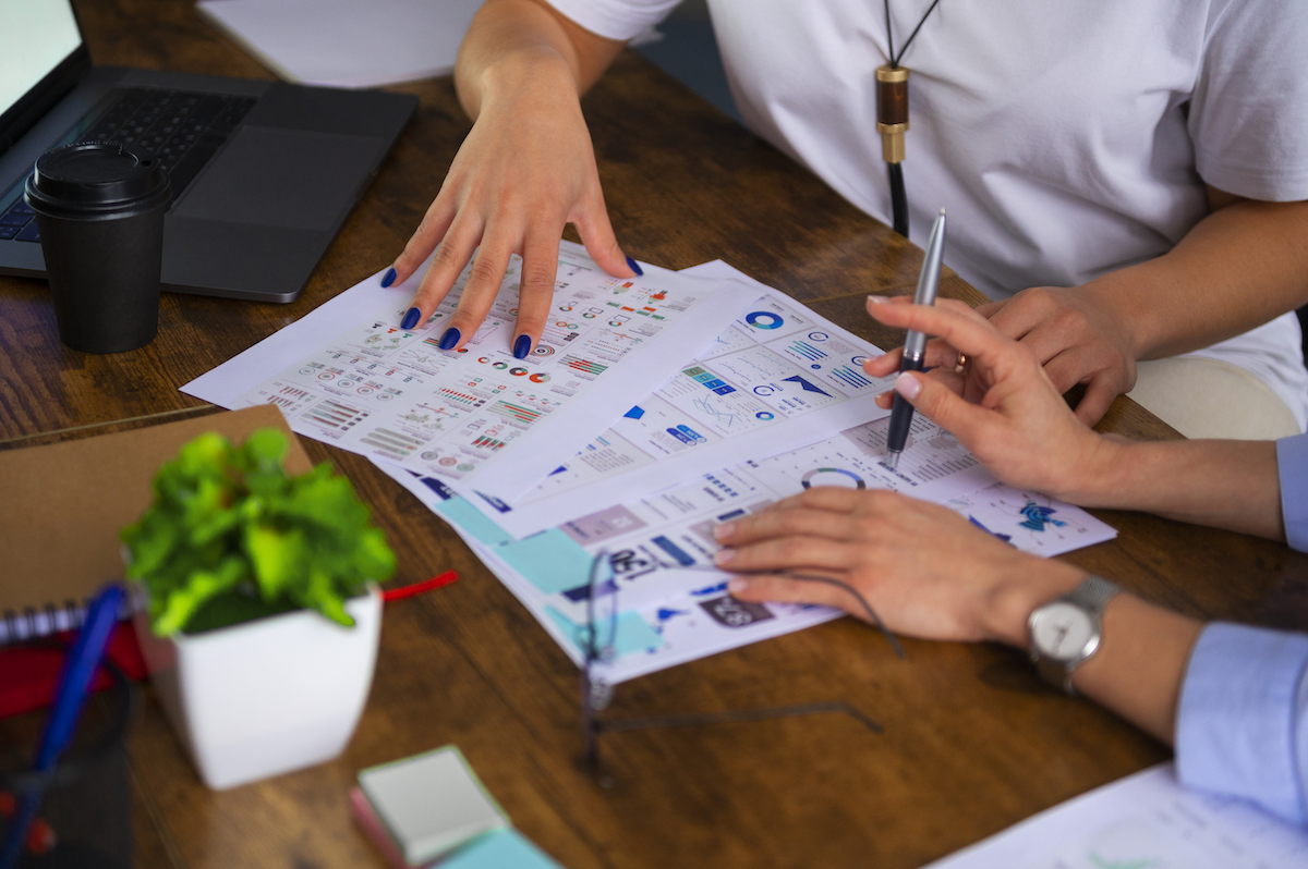 Two women creating a marketing plan