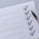 A blank checklist fully checked off