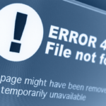An error 404 message displayed on a screen