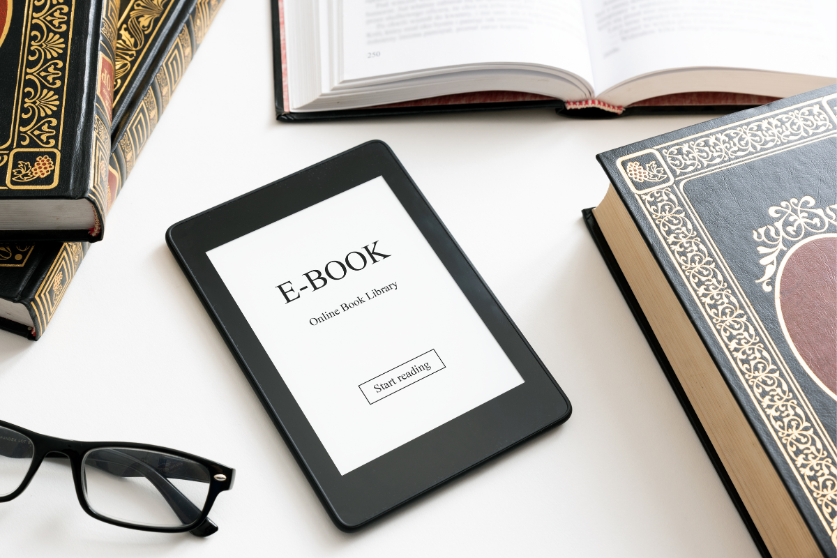 Print and ebook formatting displayed across reading devices