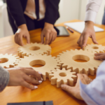A group arranges gears