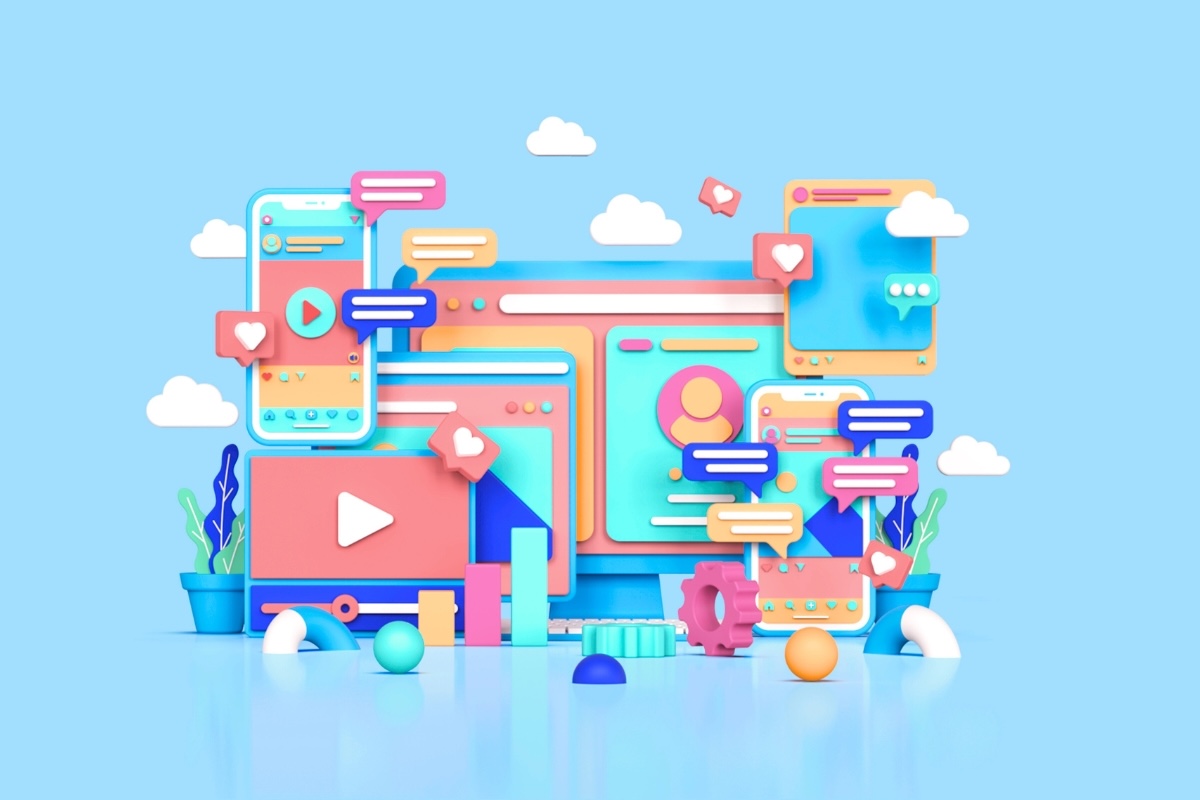 A graphic collage of online book marketing platforms