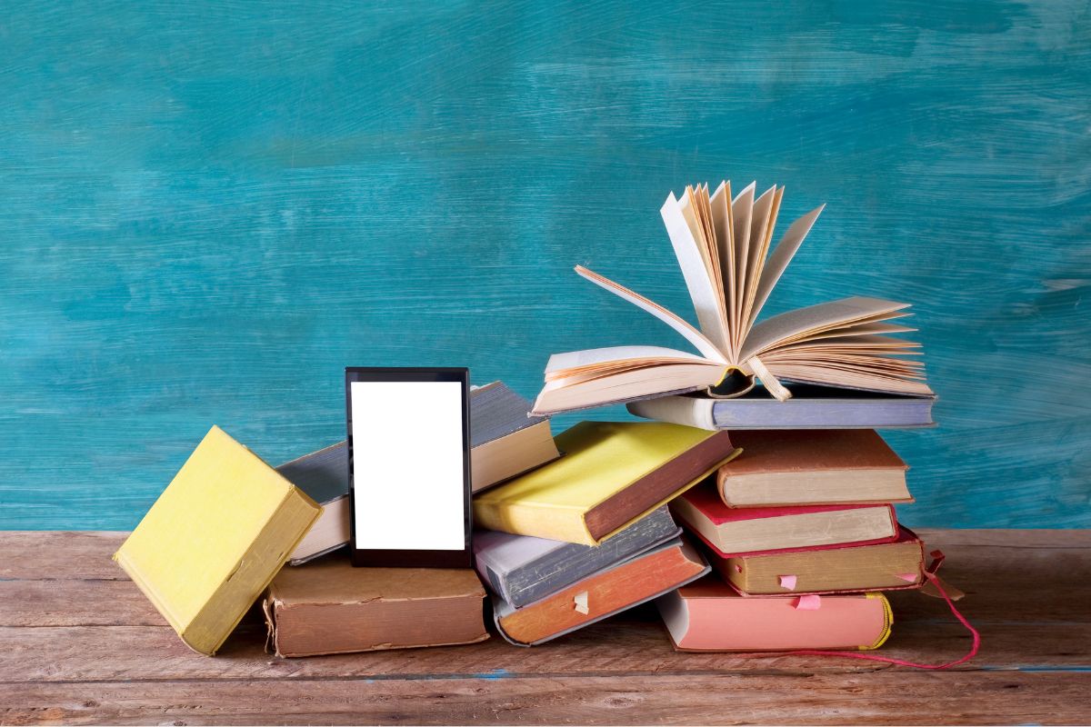 A stack of books