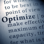 The dictionary entry for the word optimize