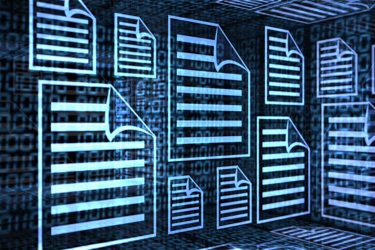 Blue representations of digital files