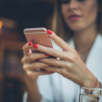 Reader saving a book to a digital reading list for later